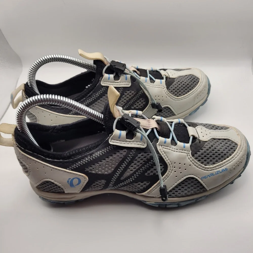 Pearl Izumi W X-Alp Drift IV Cycling Shoes Grey Blue Shimano SPD Cleats EUR 38